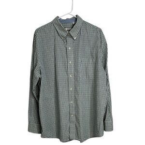 Men’s Izod Plaid Long Sleeve Button Down Casual Dress Shirt Sz XL